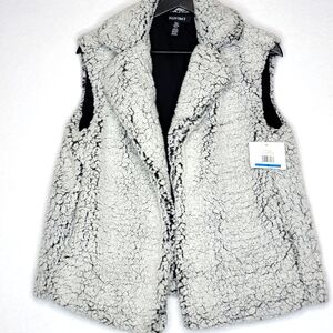 Ellen‎ Tracy Gray and Black Knit Jacket Best Size XL. #474